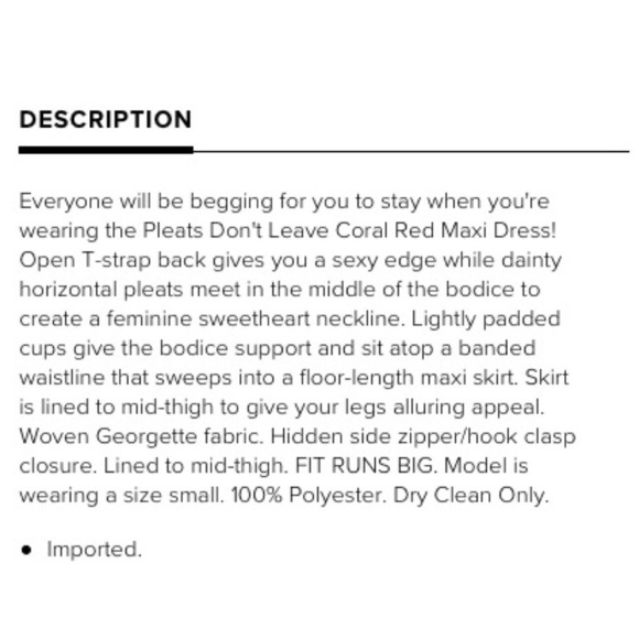 💕Lulu's💕 Pleats Don't Leave Red Coral Maxi Dress - Picture 6 of 12